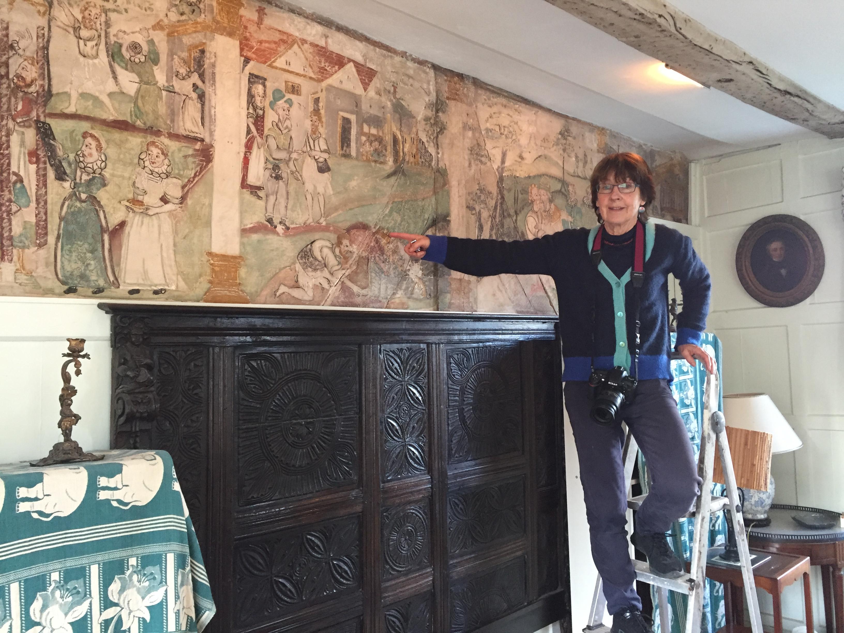 Dr Kathy Davies, wall painting expert: readers of 'The Typical Tudor' will recognise some of the figures
