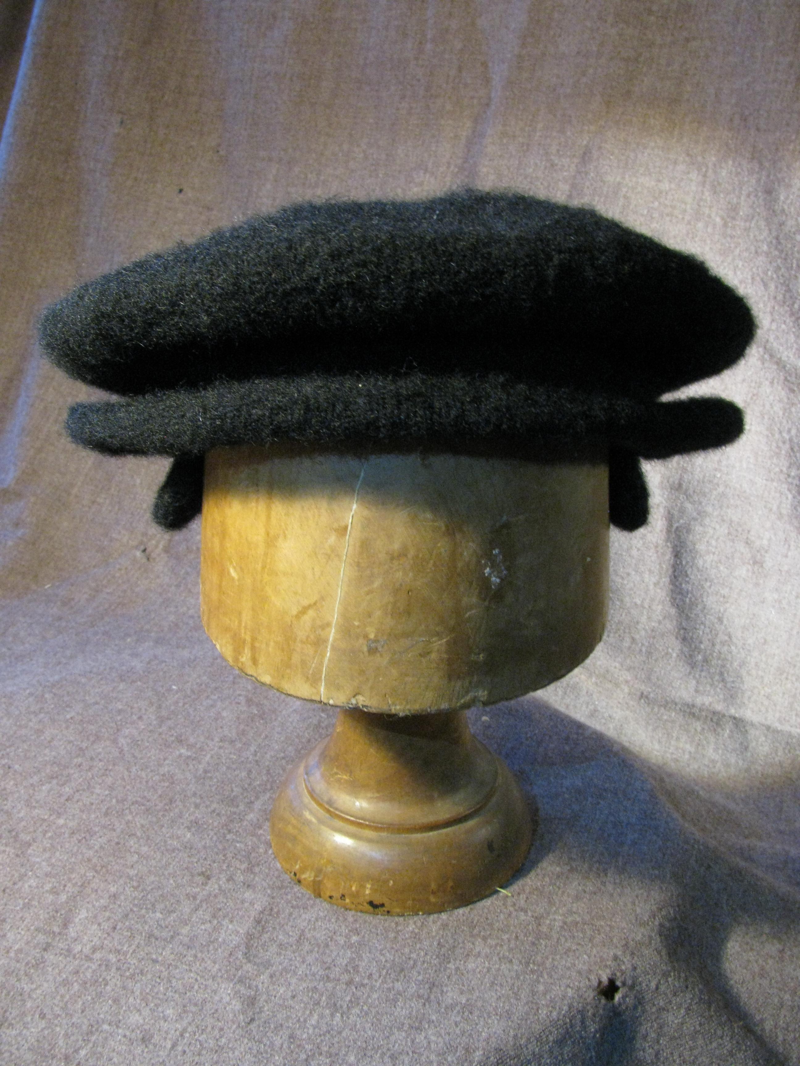 Prototype split-brimmed knitted cap by Rachel Frost for The Typical Tudor